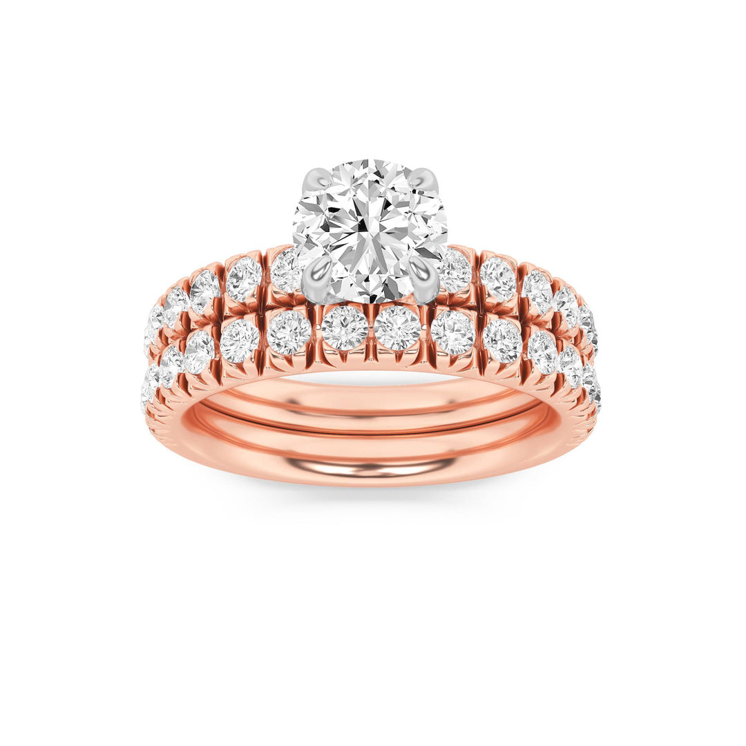 14K RW 2ct Lab Diamond Solitaire Engagement Ring