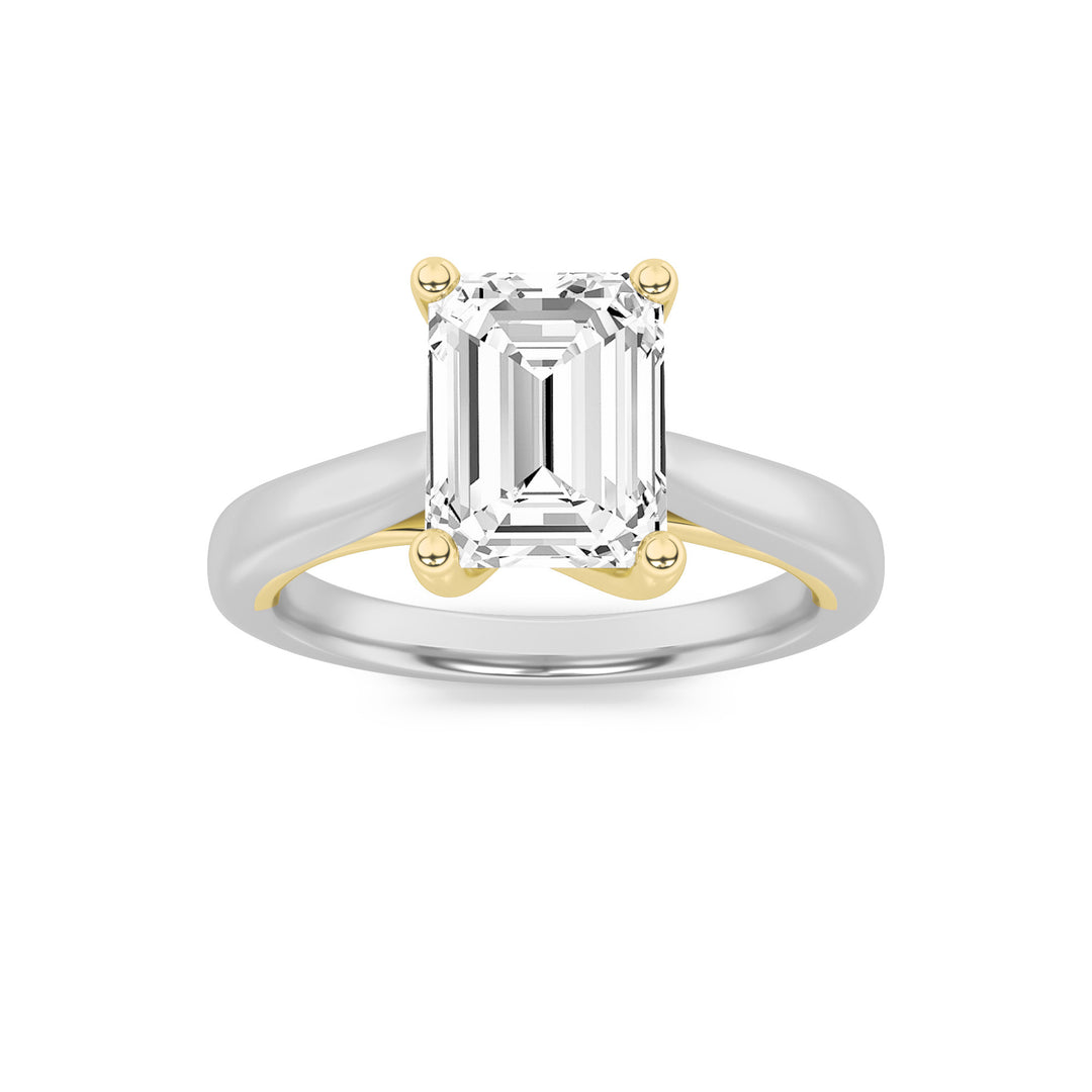 14K WY Lab Diamond Solitaire Ring 1.5ct G+VS+