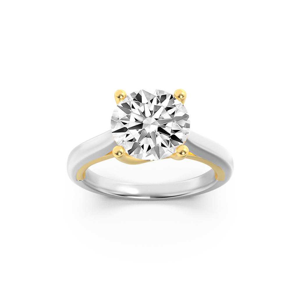 14K WY 1.5ct Lab Diamond Solitaire Engagement Ring