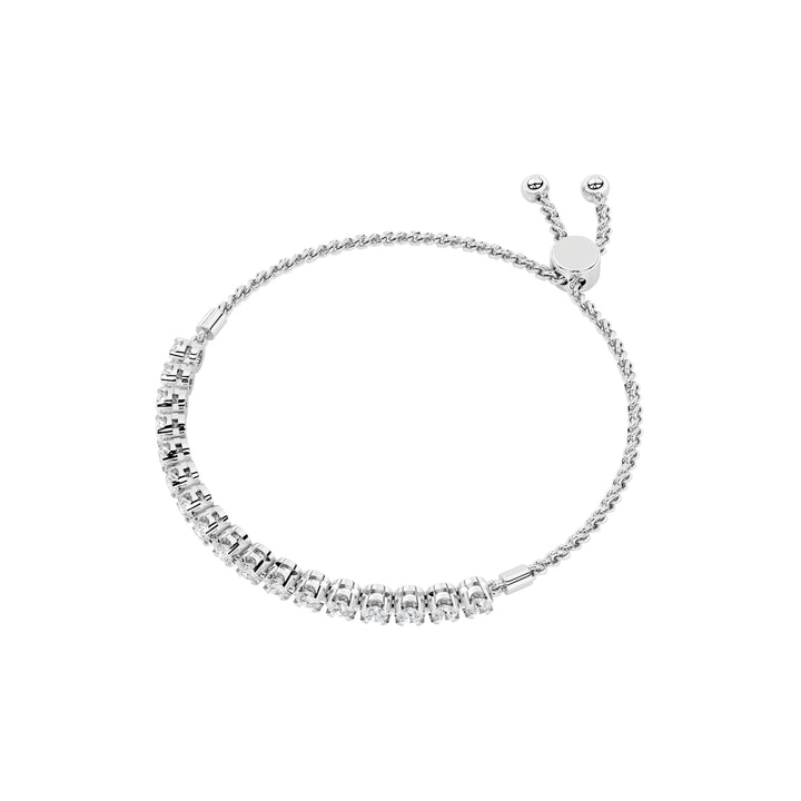 2CTW Round Shaped Lab Grown Diamond (F/VS) Bolo Bracelet in 14K Gold