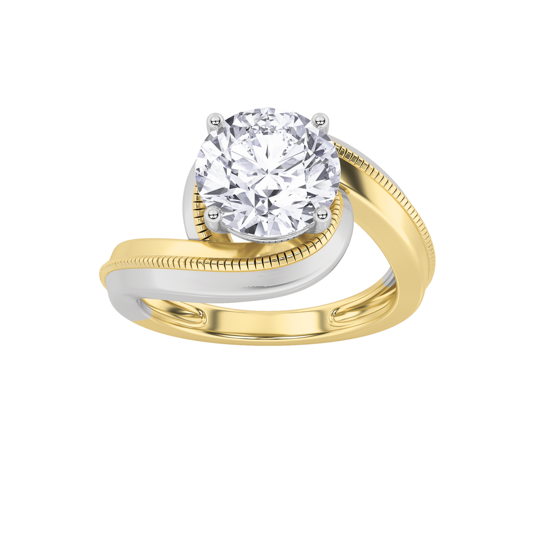 14K WY 2ct Lab Diamond Solitaire Engagement Ring