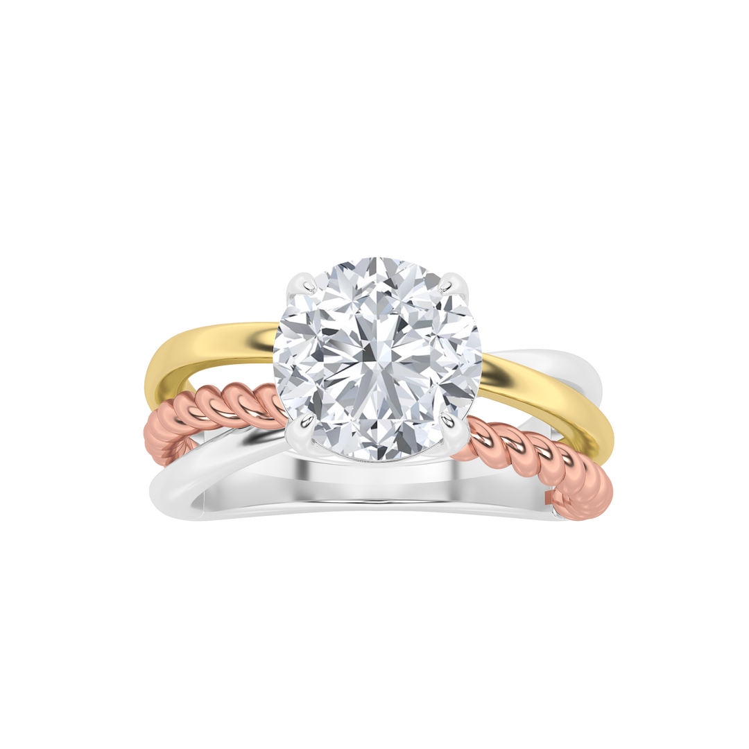 14K Rose Gold 2ct Lab Diamond Solitaire Ring