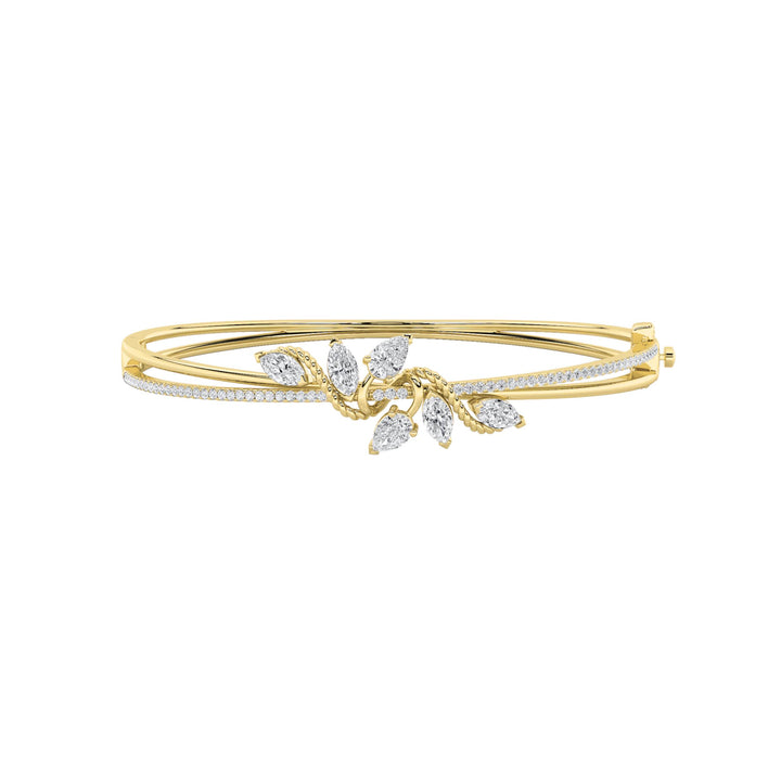 2CTW Marquise Shaped Lab Grown Diamond (F/VS) Bracelet in 14K Gold