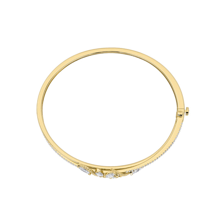 2CTW Marquise Shaped Lab Grown Diamond (F/VS) Bracelet in 14K Gold