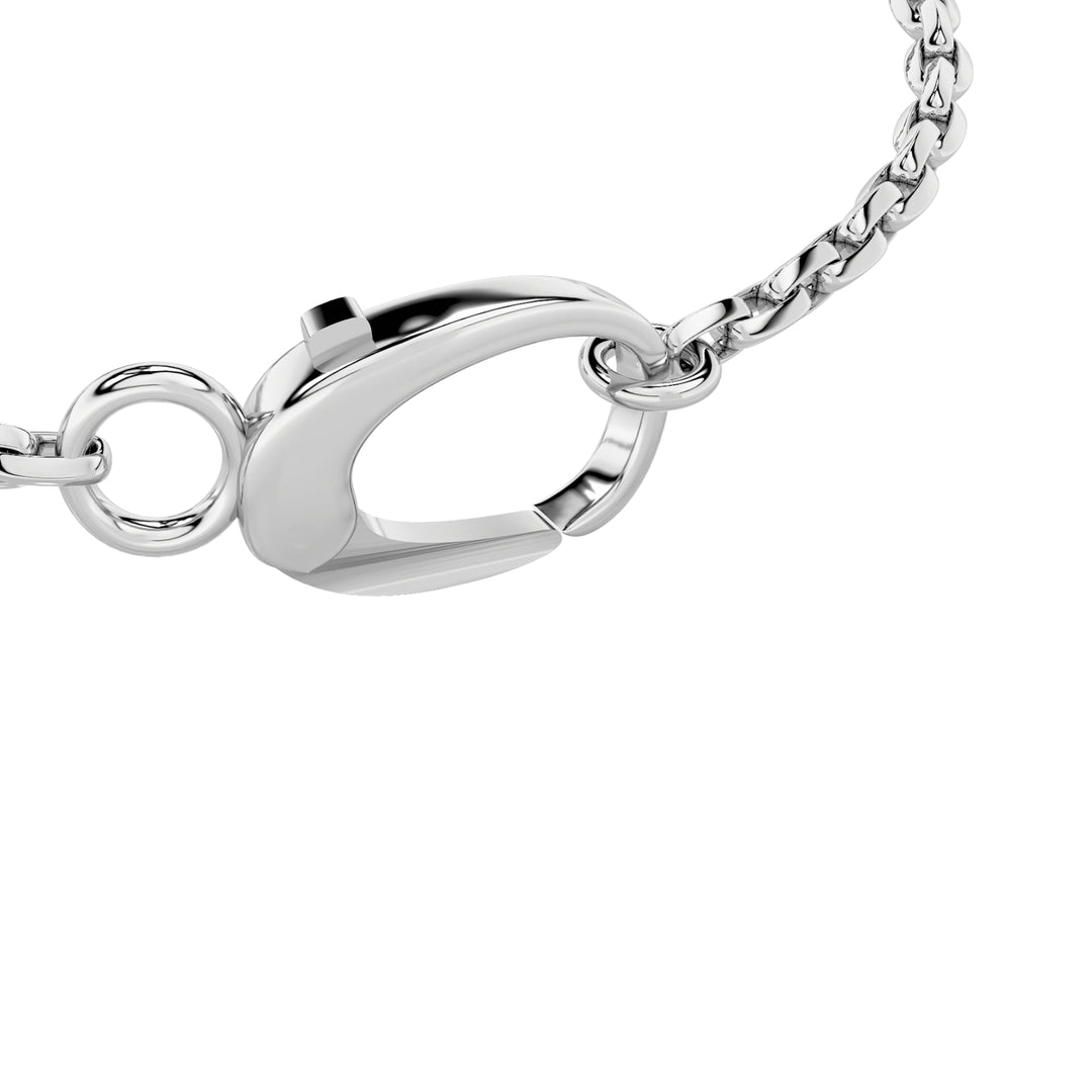 1CTW Oval Shaped Lab Grown Diamond (F/VS) Bolo Bracelet in 14K Gold