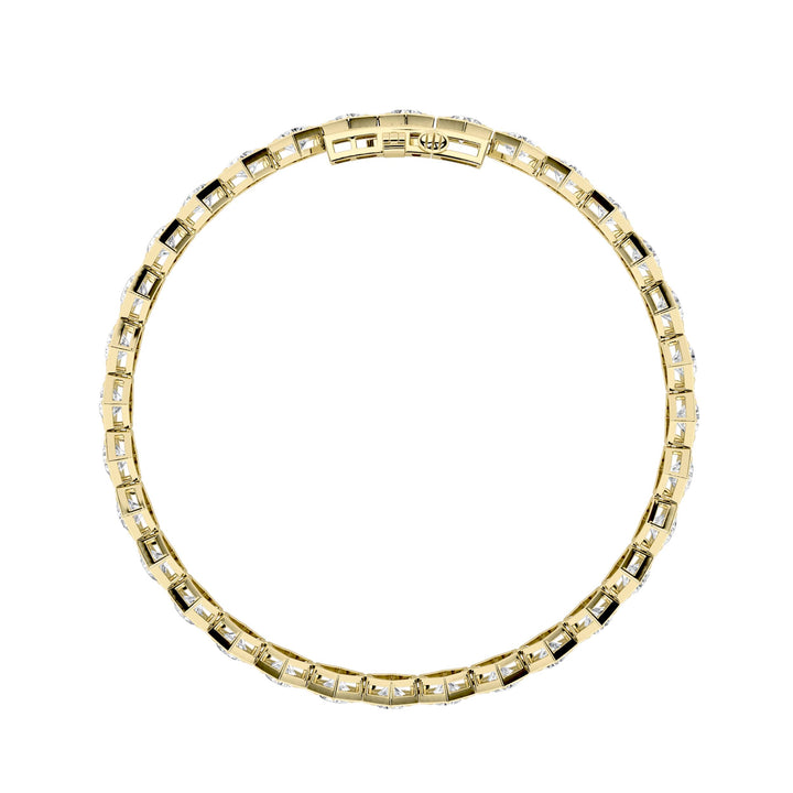 10CTW Round Shaped Lab Grown Diamond (F/VS) Bracelet in 14K Gold