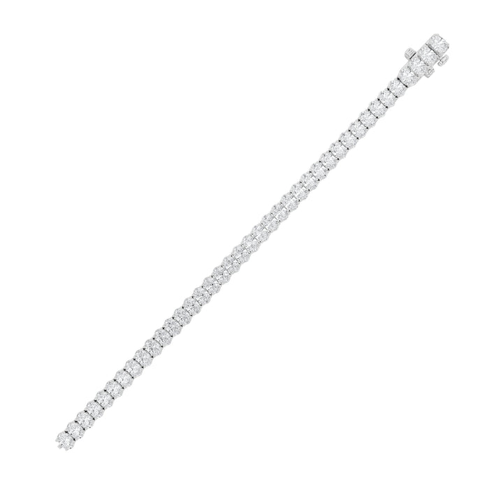 15CTW Oval Shaped Lab Grown Diamond North South Bracelet in 14K Gold (F/VS)