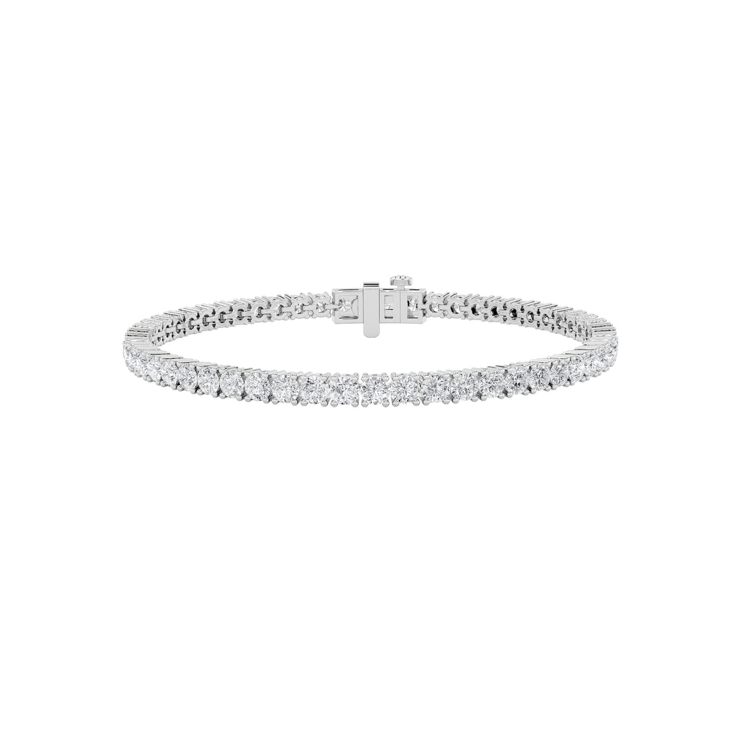 6CTW Round Shaped Lab Grown Diamond Tennis Bracelet in 14K Gold (F/VS)