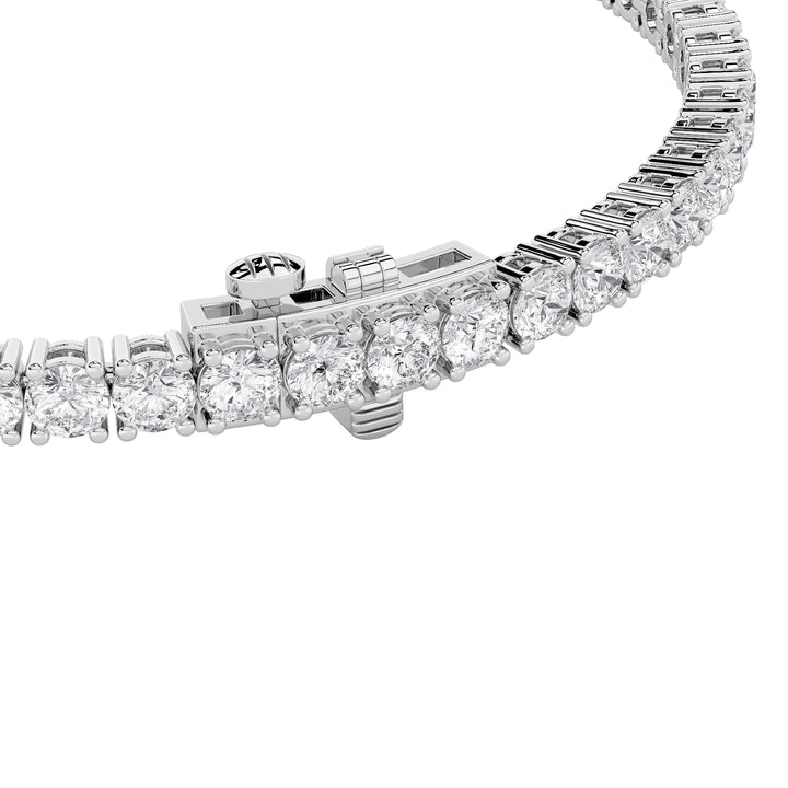 6CTW Round Shaped Lab Grown Diamond Tennis Bracelet in 14K Gold (F/VS)