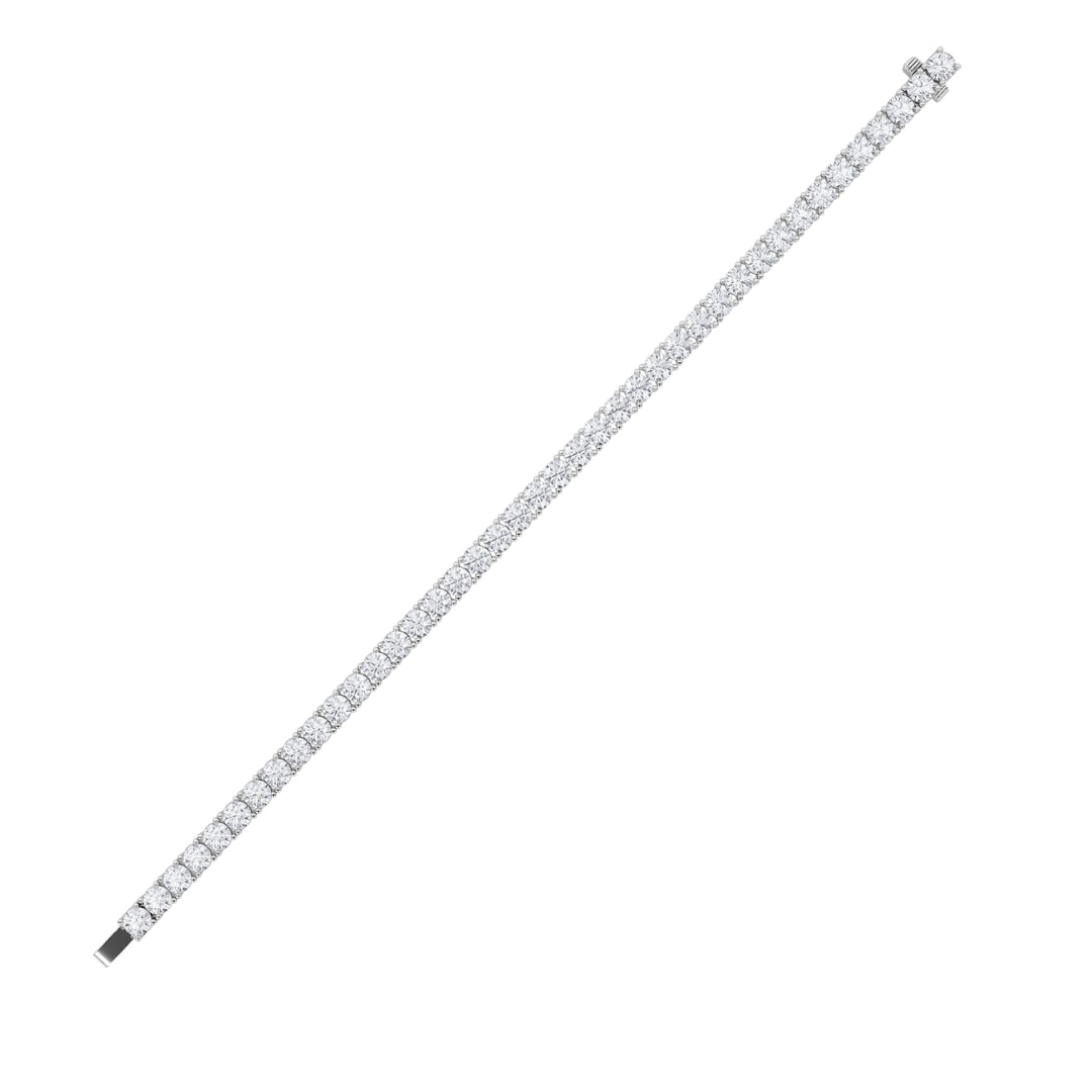 7CTW Round Shaped Lab Grown Diamond Tennis Bracelet in 14K Gold (F/VS)
