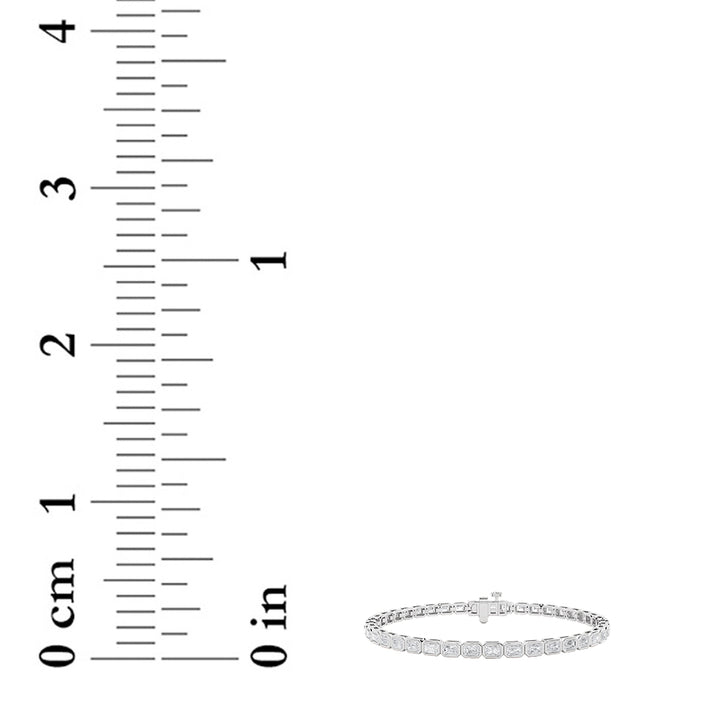 10cttw Emerald Lab Grown Diamond (F/VS ) Bracelet in 14K Gold