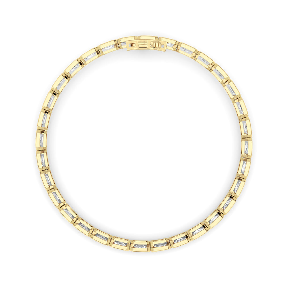 10cttw Emerald Lab Grown Diamond (F/VS ) Bracelet in 14K Gold