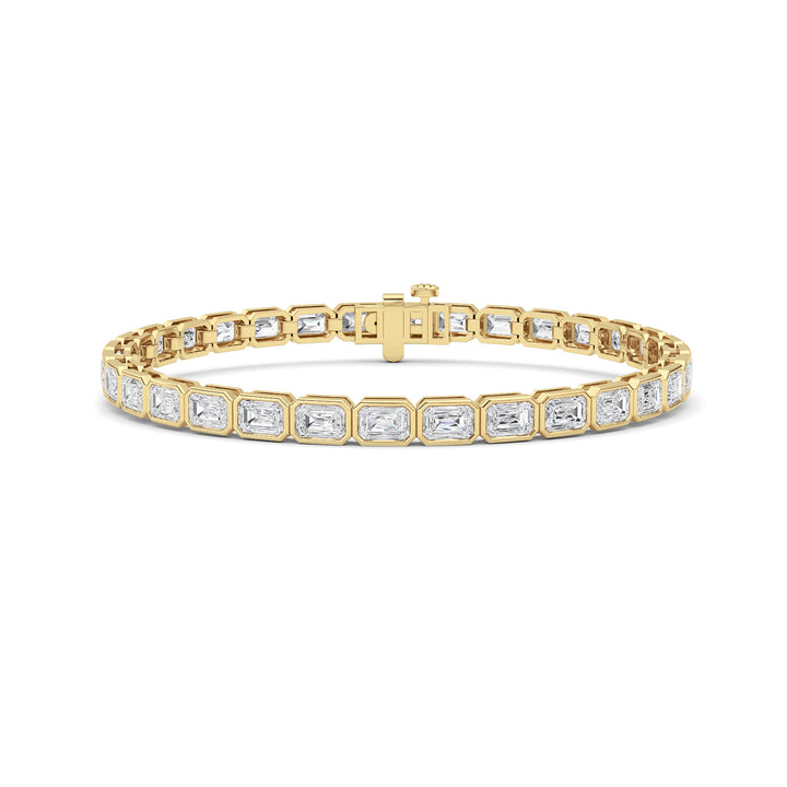 10cttw Emerald Lab Grown Diamond (F/VS ) Bracelet in 14K Gold