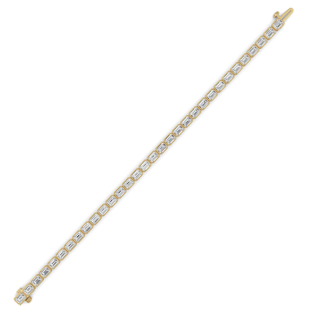 10cttw Emerald Lab Grown Diamond (F/VS ) Bracelet in 14K Gold