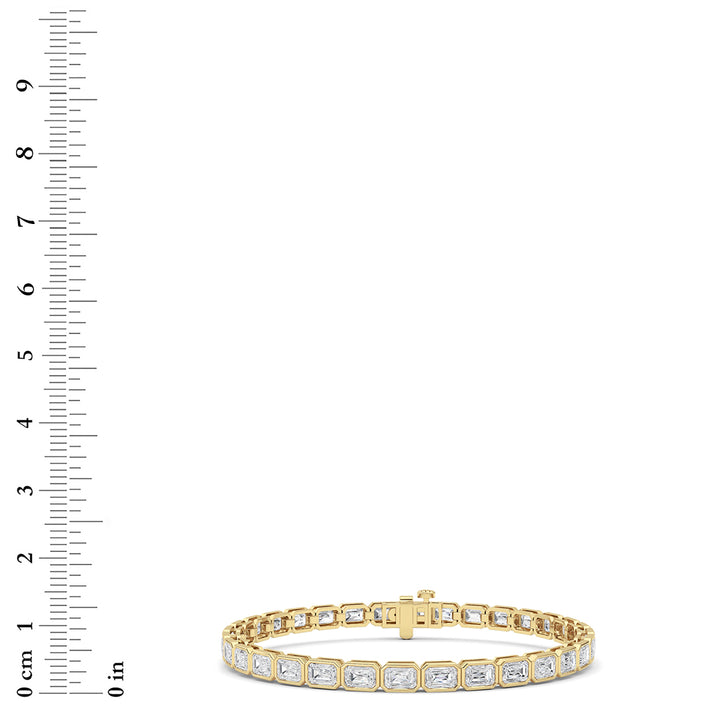 10cttw Emerald Lab Grown Diamond (F/VS ) Bracelet in 14K Gold