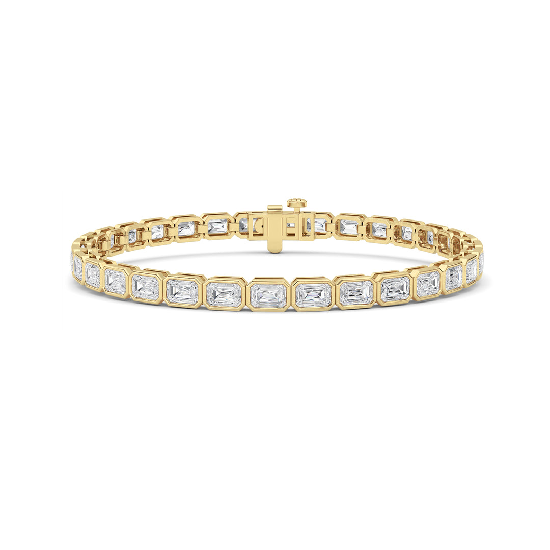 10cttw Emerald Lab Grown Diamond (F/VS ) Bracelet in 14K Gold