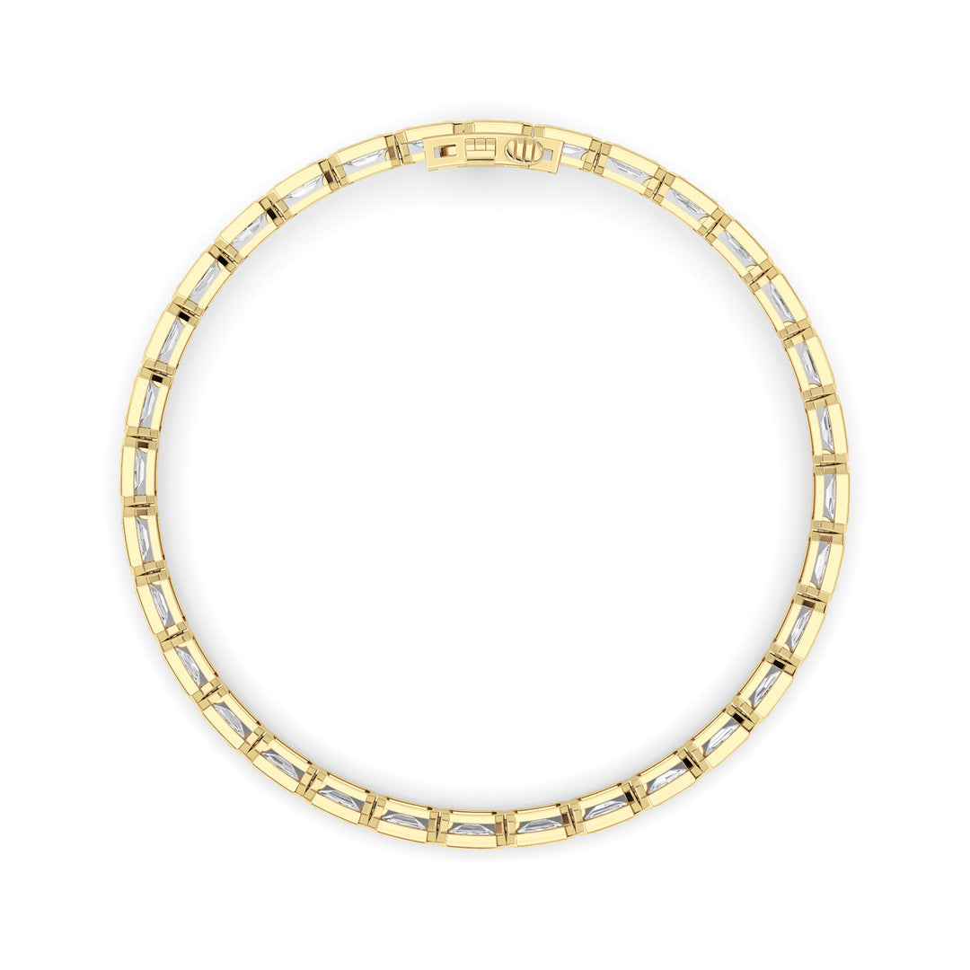 10cttw Emerald Lab Grown Diamond (F/VS ) Bracelet in 14K Gold