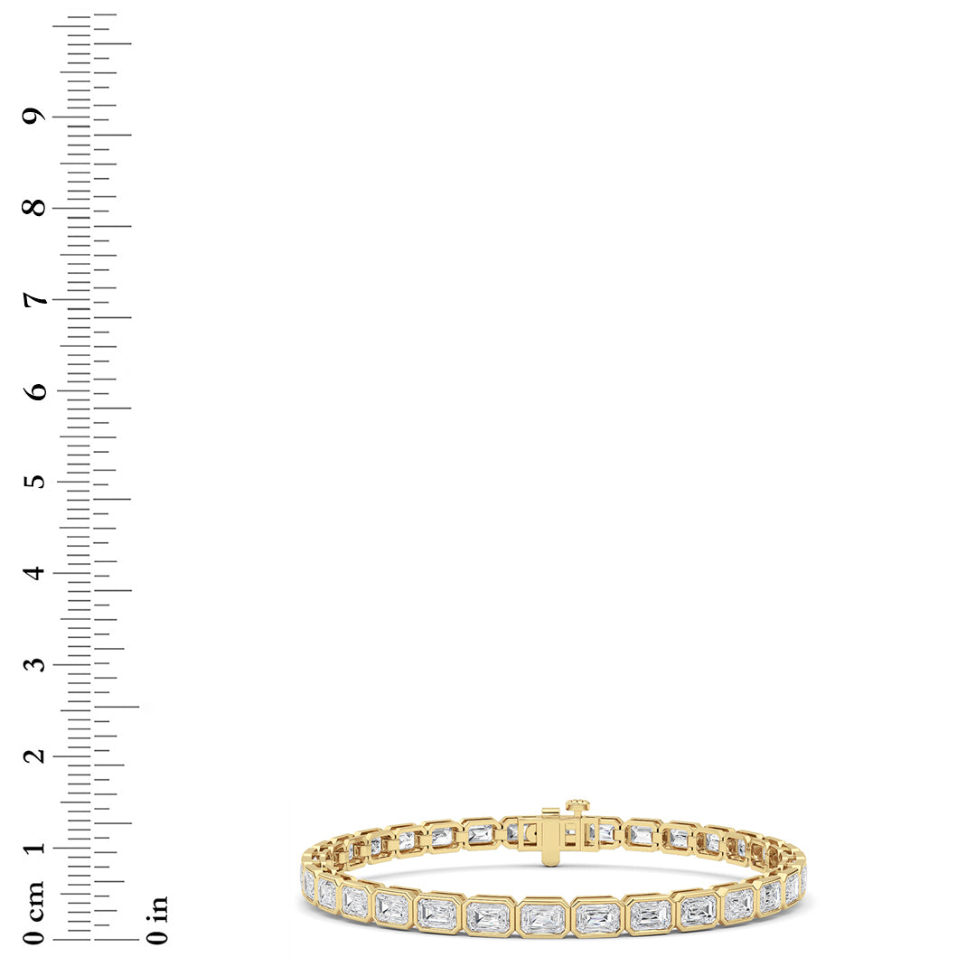 10cttw Emerald Lab Grown Diamond (F/VS ) Bracelet in 14K Gold