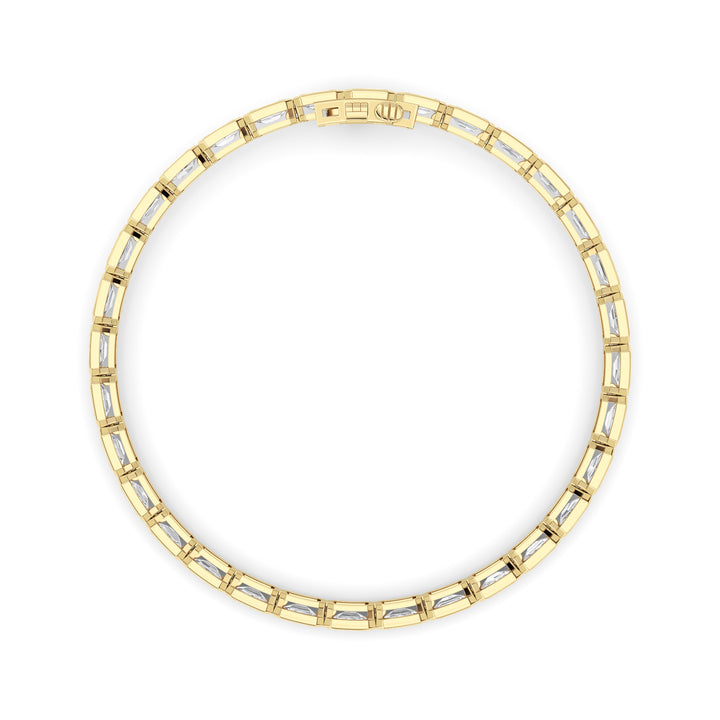 10cttw Emerald Lab Grown Diamond (F/VS ) Bracelet in 14K Gold