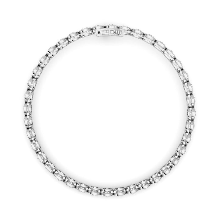 5CTW Round Lab Grown Diamond (F/VS ) Bezel Set Bracelet in 14K Gold