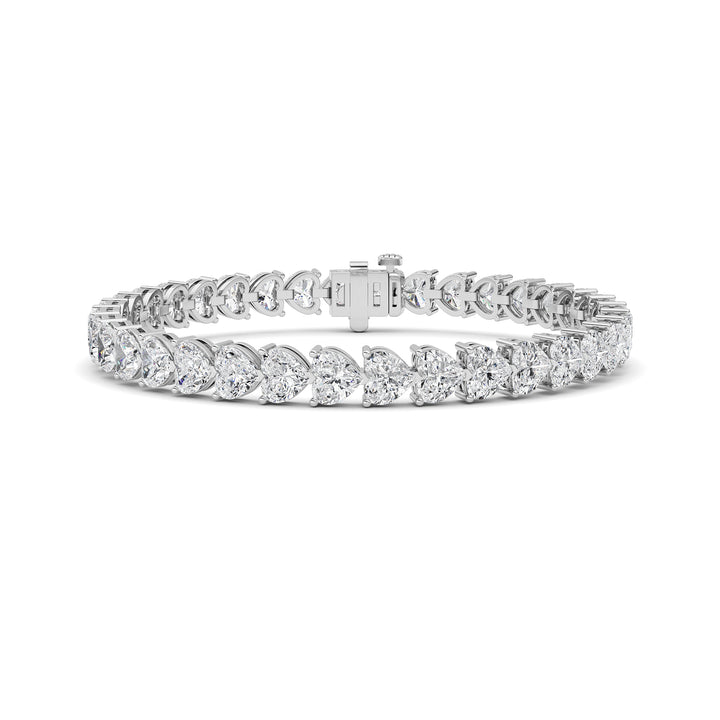 18CTW Heart Lab Grown Diamond (F/VS ) Bracelet Bracelet in 14K Gold