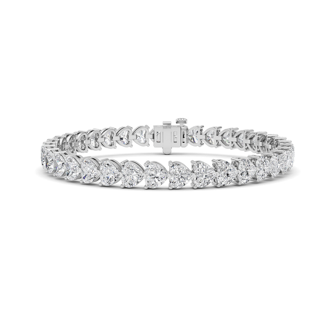 18CTW Heart Lab Grown Diamond (F/VS ) Bracelet Bracelet in 14K Gold