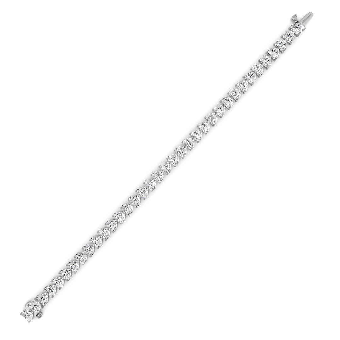 18CTW Heart Lab Grown Diamond (F/VS ) Bracelet Bracelet in 14K Gold