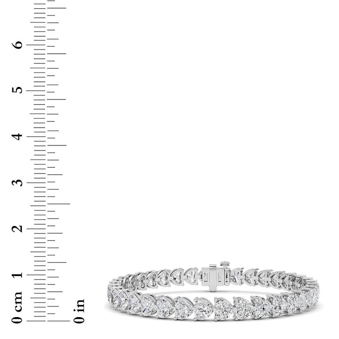 18CTW Heart Lab Grown Diamond (F/VS ) Bracelet Bracelet in 14K Gold