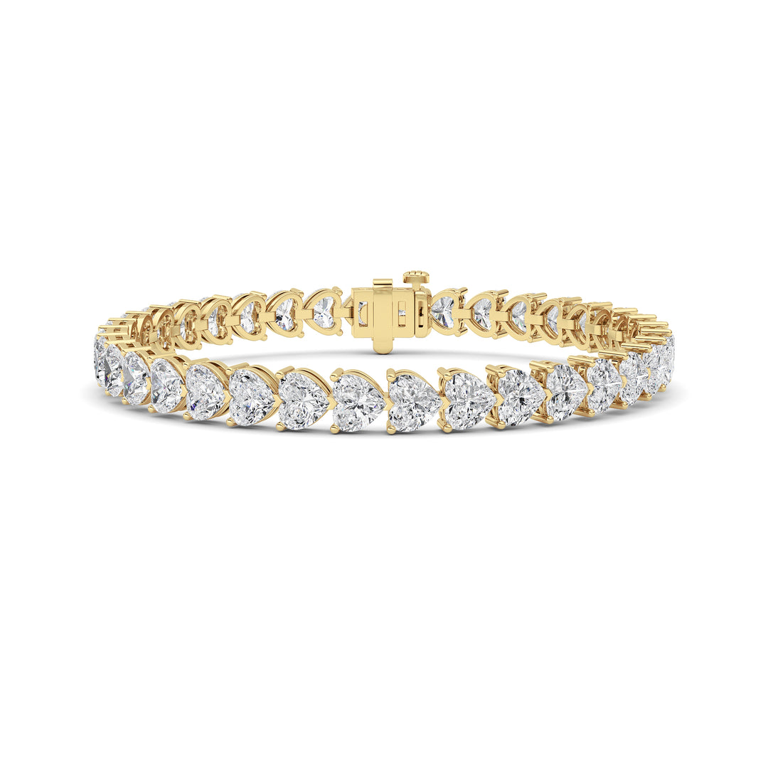 18CTW Heart Lab Grown Diamond (F/VS ) Bracelet Bracelet in 14K Gold