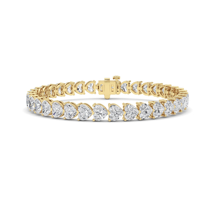 18CTW Heart Lab Grown Diamond (F/VS ) Bracelet Bracelet in 14K Gold