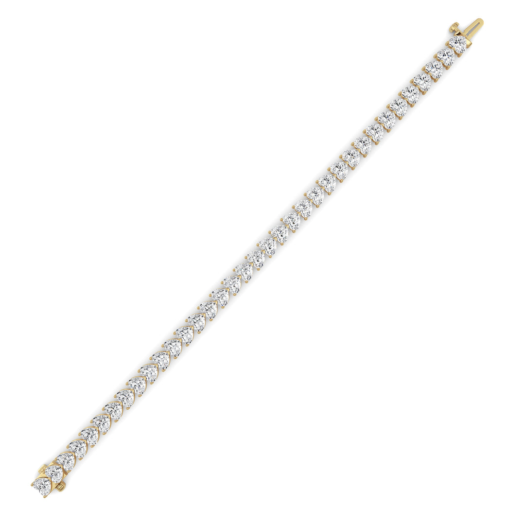 18CTW Heart Lab Grown Diamond (F/VS ) Bracelet Bracelet in 14K Gold