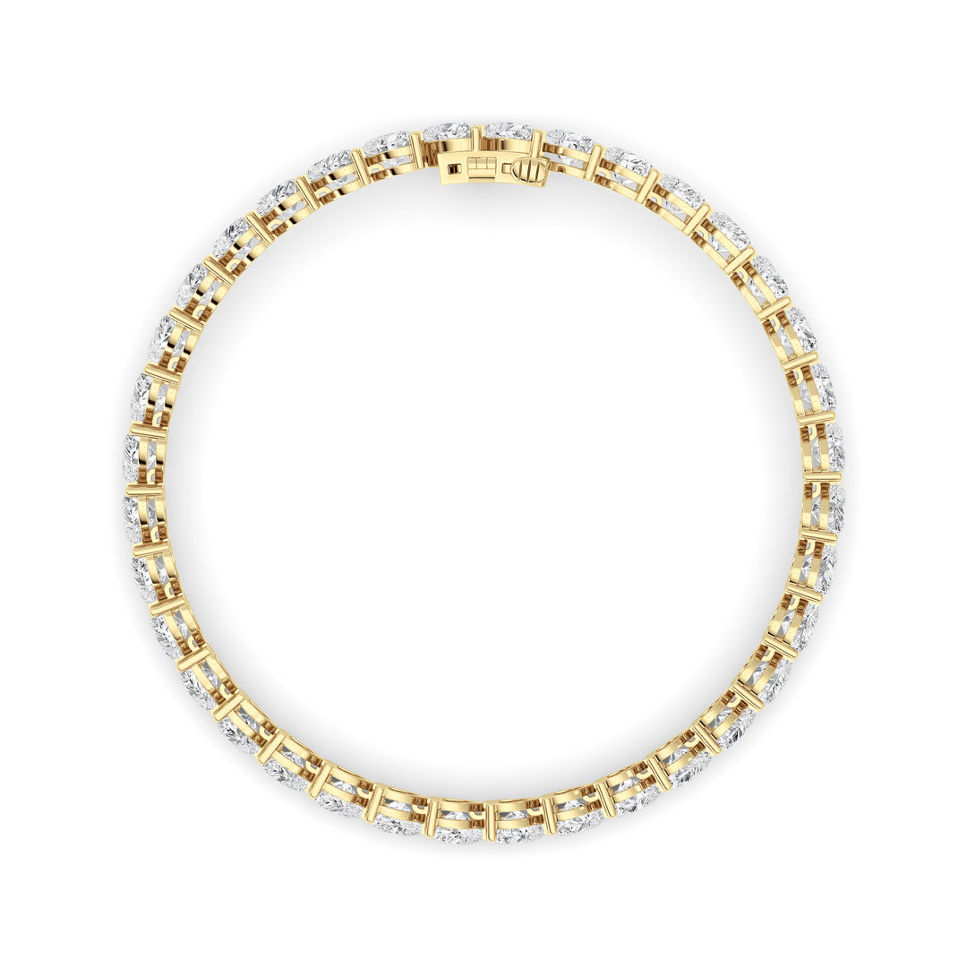 18CTW Heart Lab Grown Diamond (F/VS ) Bracelet Bracelet in 14K Gold