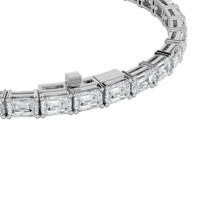 18CTW Radiant Shaped Lab Grown Diamond (F/VS) Bracelet in 14K White Gold