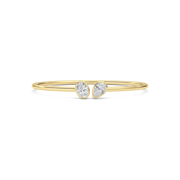2CTW Oval Shaped Lab Grown Diamond (F/VS) Bracelet in 14K Yellow Gold