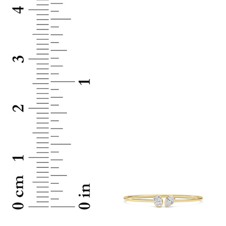 2CTW Oval Shaped Lab Grown Diamond (F/VS) Bracelet in 14K Yellow Gold