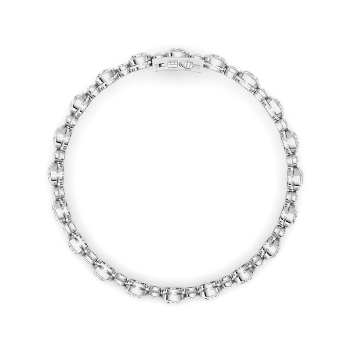 9CTW Round Lab Grown Diamond (F/VS ) Bezel Set Bracelet in 14K Gold