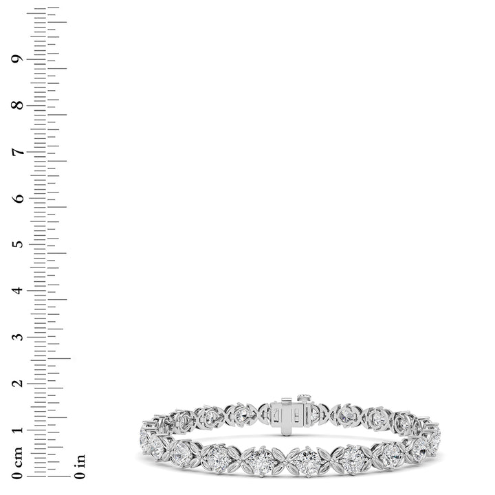 7CTW Round Lab Grown Diamond (F/VS ) Bracelet in 14K Gold