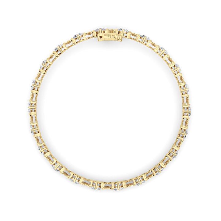 7CTW Round Lab Grown Diamond (F/VS ) Bracelet in 14K Gold