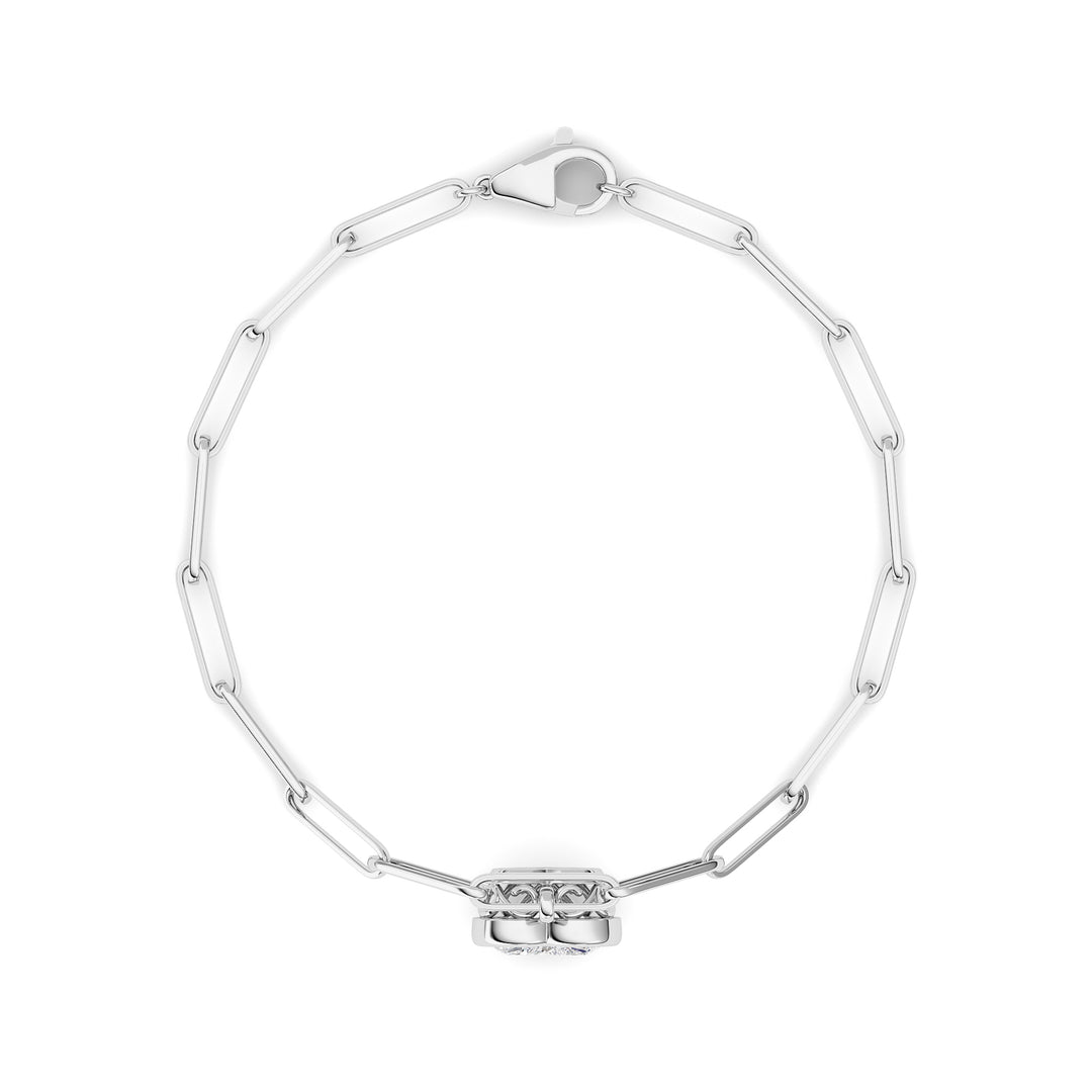 3CTW Heart Lab Grown Diamond (F/VS ) Bezel Set Bracelet in 14K Gold