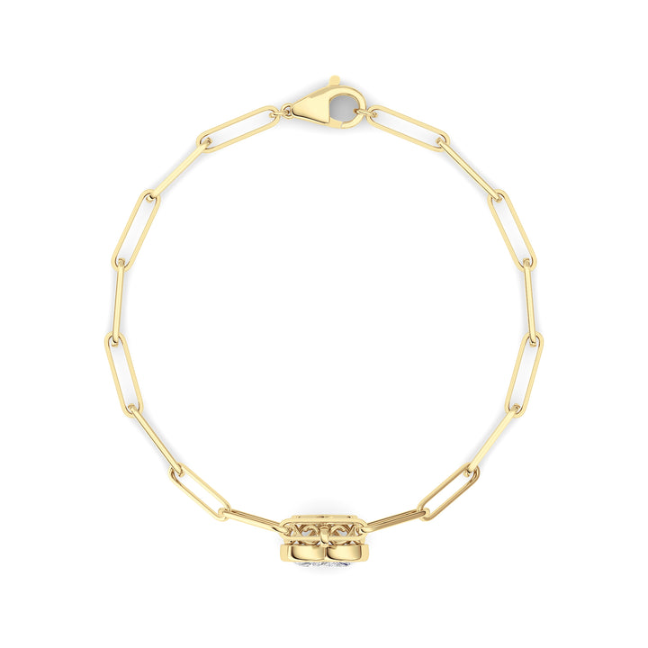 3CTW Heart Lab Grown Diamond (F/VS ) Bezel Set Bracelet in 14K Gold