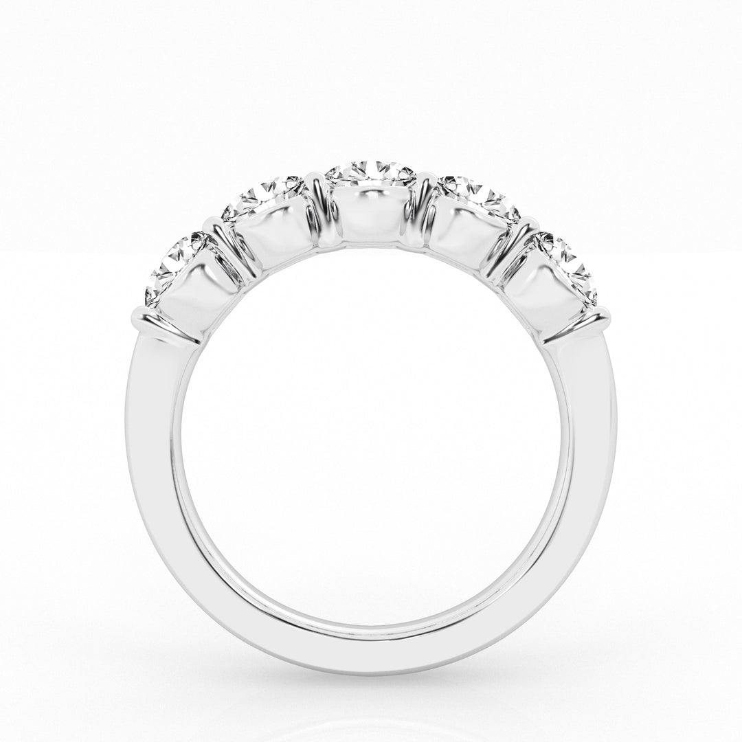 14K White Gold 2.0 ct Lab Diamond 5-Stone Engagement Ring