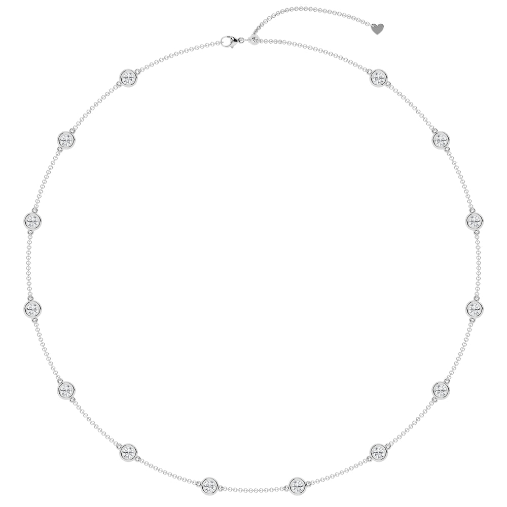 14K Yellow Gold Lab Diamond By The Yard Necklace
