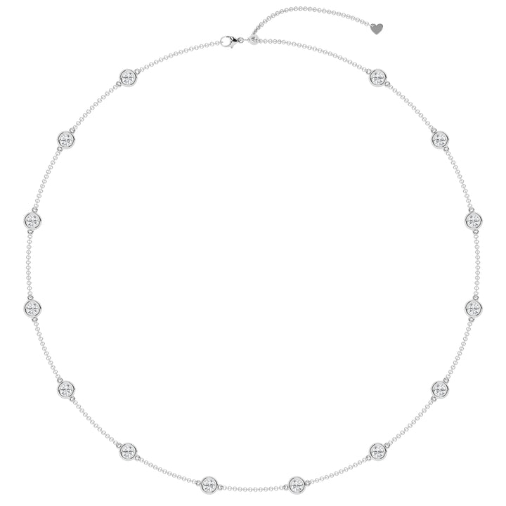 14K Yellow Gold Lab Diamond By The Yard Necklace