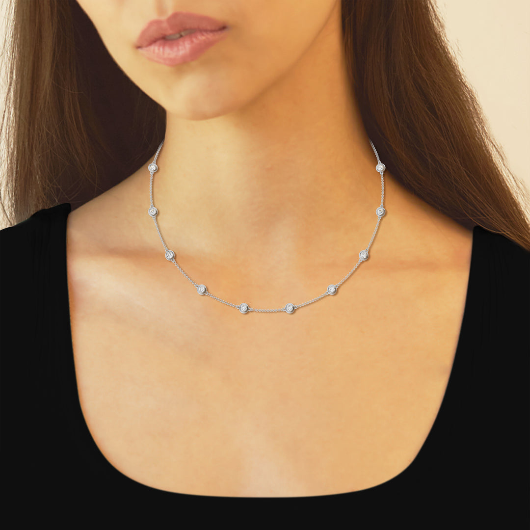 14K Yellow Gold Lab Diamond By The Yard Necklace