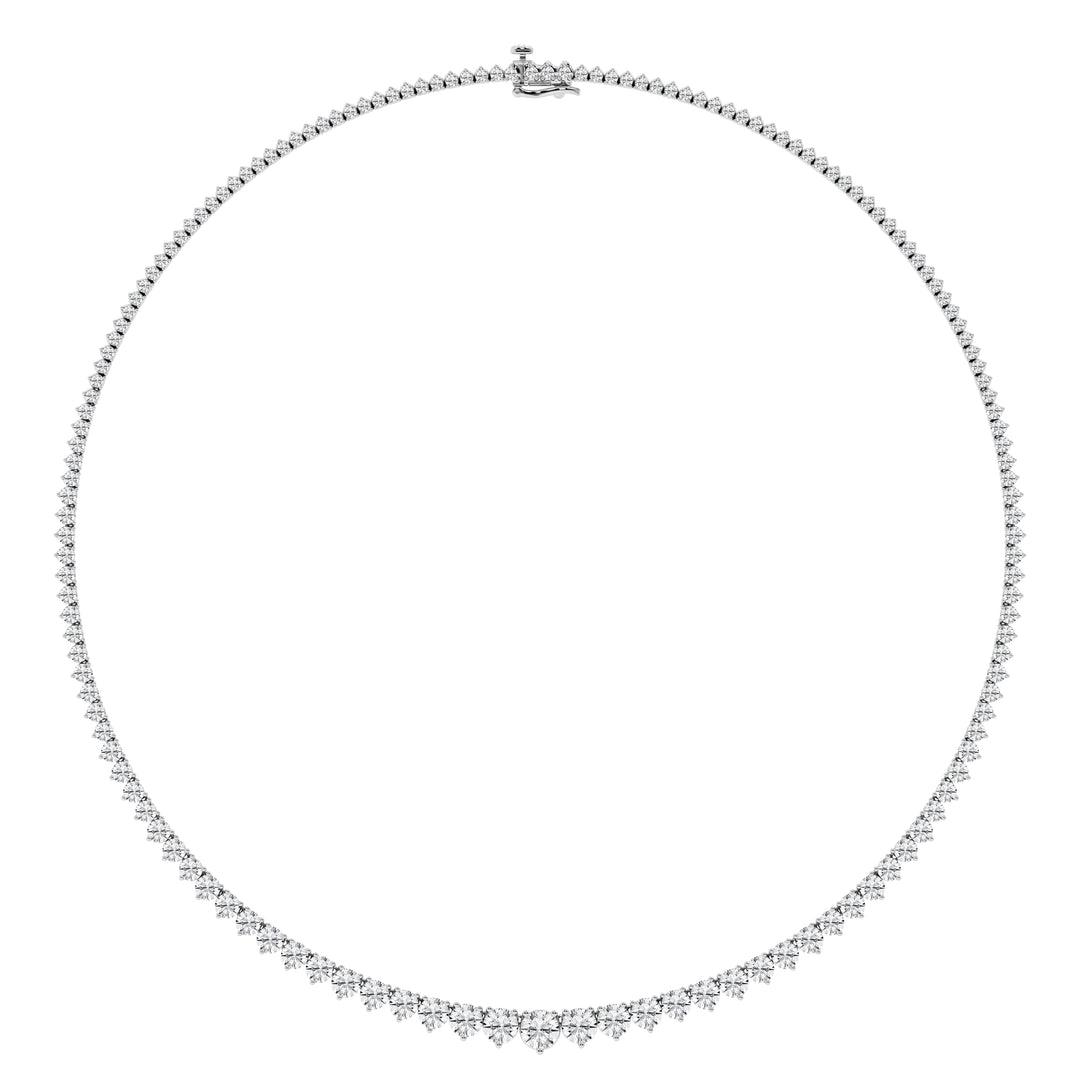 15 Carat Lab Diamond Rivera Necklace in 14K White Gold