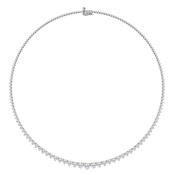 15 Carat Lab Diamond Rivera Necklace in 14K White Gold