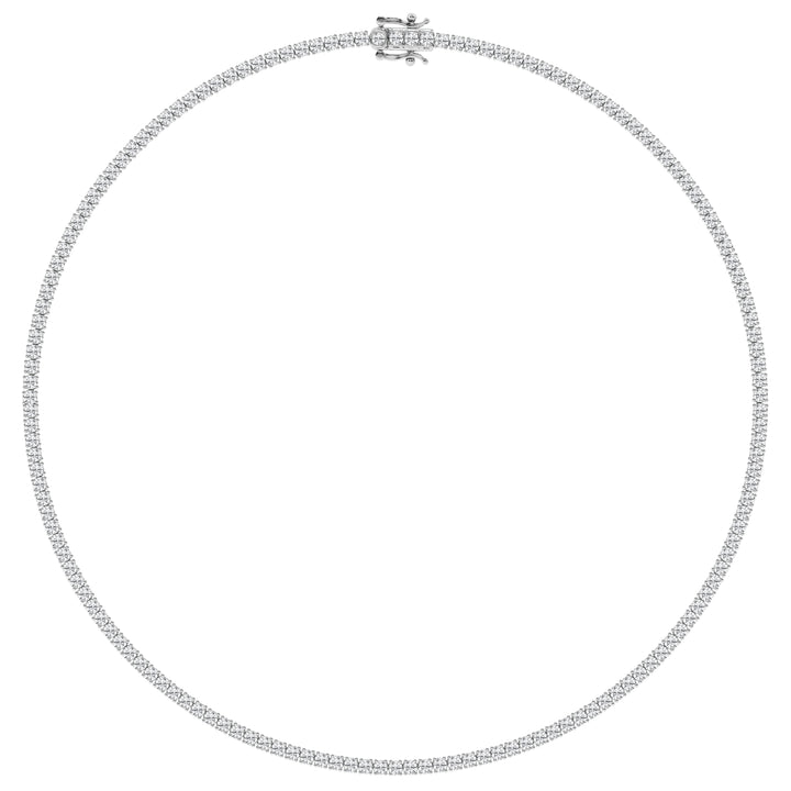 14K White Gold 10ct Lab Diamond Tennis Necklace