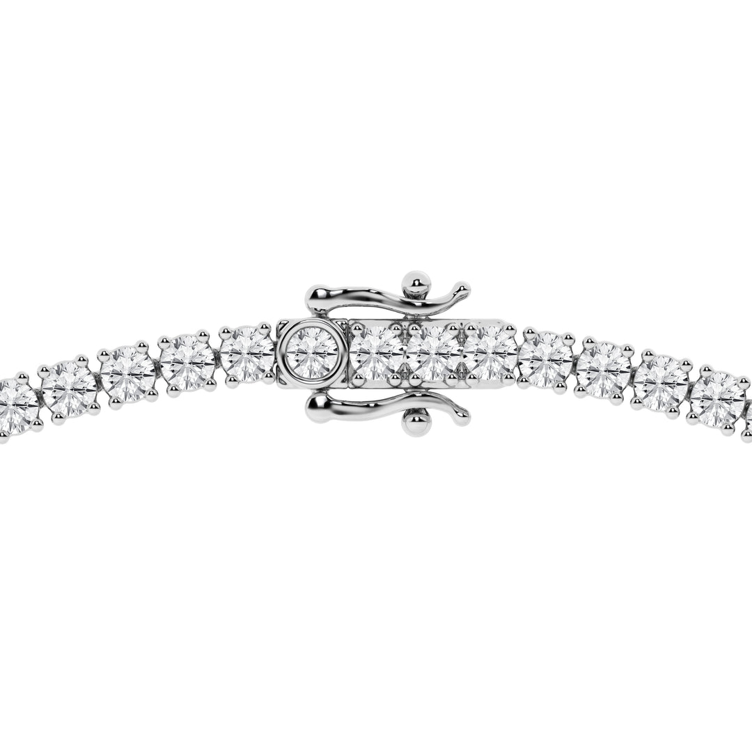 15 CT Lab Diamond Tennis Necklace in 14K White Gold