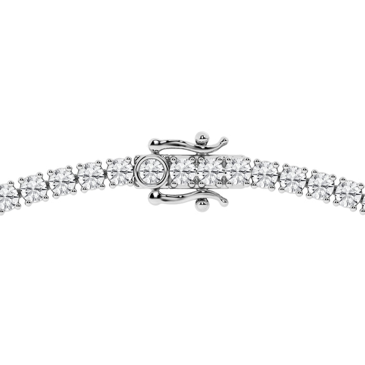 15 CT Lab Diamond Tennis Necklace in 14K White Gold