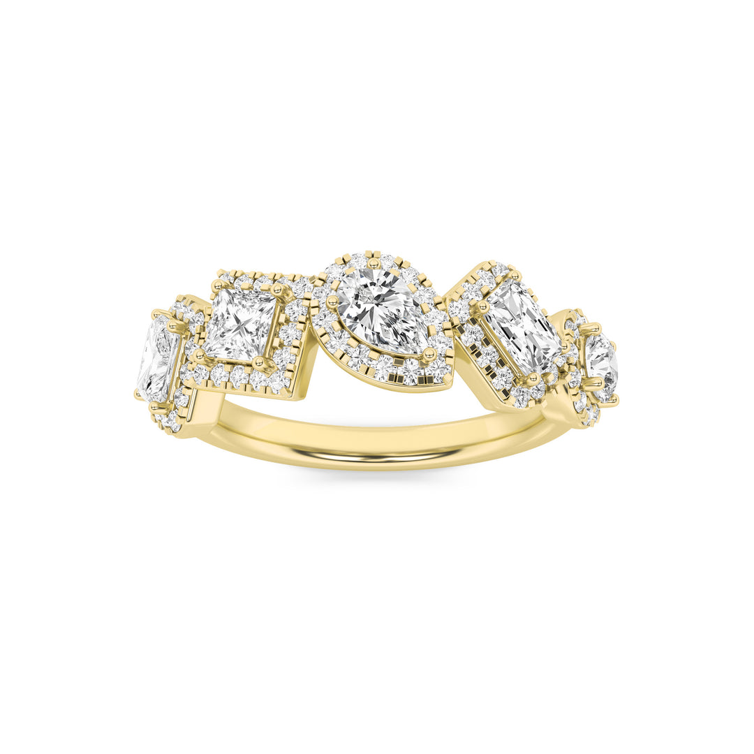 14K Yellow Gold 1.4ctw Lab Diamond Emerald Ring Sz 7